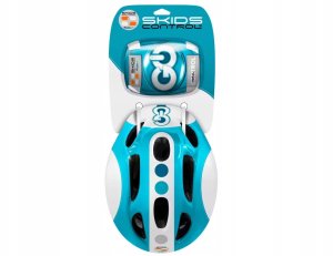 Regulowany zestaw ochronny dla dzieci Kask + ochraniacze NIEBIESKI SP0857 4