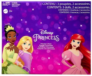 Mattel Disney Princess Zestaw 3 lalek: Ariel + Tiana + Roszpunka ZA6036 11