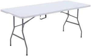 Stół Składany Z Blokadą Cateringowy Bankietowy Stolik Biały 180 x 74 cm 4