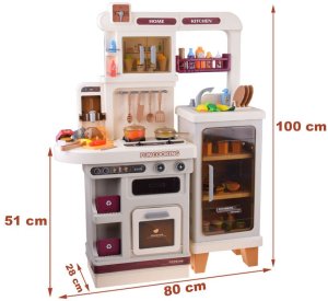 Interaktywna beżowa kuchnia dla dzieci + efekty: światło dźwięk para ZA5766 3