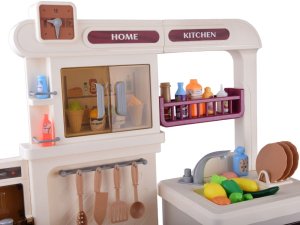 Interaktywna beżowa kuchnia dla dzieci + efekty: światło dźwięk para ZA5766 5