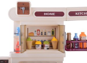 Interaktywna beżowa kuchnia dla dzieci + efekty: światło dźwięk para ZA5766 7