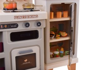 Interaktywna beżowa kuchnia dla dzieci + efekty: światło dźwięk para ZA5766 8