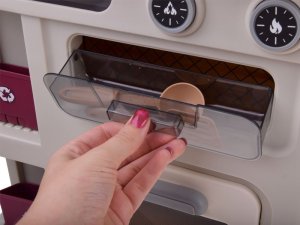 Interaktywna beżowa kuchnia dla dzieci + efekty: światło dźwięk para ZA5766 9