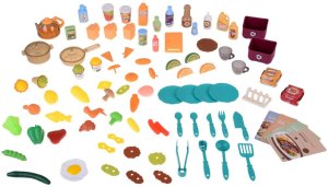 Interaktywna brązowa kuchnia dla dzieci+efekty: światło dźwięk para ZA5765 4