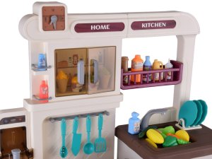 Interaktywna brązowa kuchnia dla dzieci+efekty: światło dźwięk para ZA5765 5