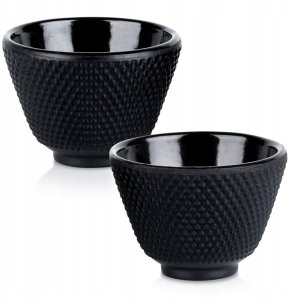 Czarki Kubki do Herbaty Ziół Żeliwne Emaliowane Solidna VILDE 60 ml 2 szt. 4