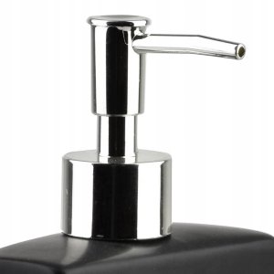 Dozownik płynu do naczyń z pojemnikiem na gąbkę i z gąbką ceramiczny czarny 400 ml 3