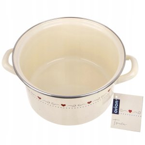 Garnek emaliowany kremowy TONCA 22 cm, 4 l 8