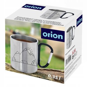 Kubek Turystyczny Termiczny Stalowy z Karabińczykiem Prezent ORION 350 ml 7