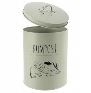 Kompostownik kuchenny z filtrem węglowym metalowy zielony GREENISH 8 l 3