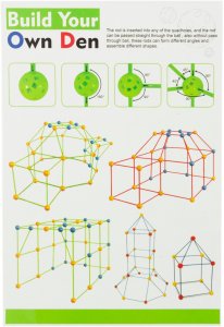 TG67712 KLOCKI KONSTRUKCYJNE SŁOMKI do BUDOWANIA NAMIOTU BAZY wytrzymałe patyczki 9