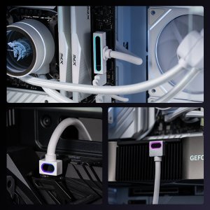 Przewód przedłużacz do zasilacza 24 Pin Asiahorse Hydrus ARGB 30 cm biały 5