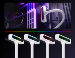 Przewód przedłużacz do zasilacza 24 Pin Asiahorse Hydrus ARGB 30 cm biały 7