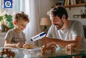 PISTOLET DO KLEJU NA GORĄCO 35 W + KLEJ WKŁADY 7 MM AKUMULATOROWY TECHTOOL 2