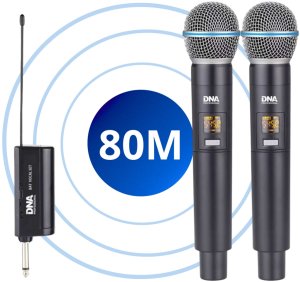 Mikrofon DNA BAT DUAL VOCAL SET zestaw bezprzewodowy akumul 5