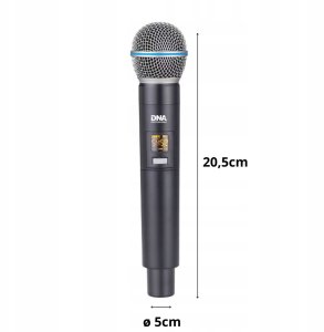 Mikrofon DNA BAT DUAL VOCAL SET zestaw bezprzewodowy akumul 7