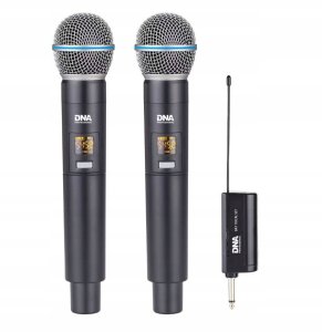Mikrofon DNA BAT DUAL VOCAL SET zestaw bezprzewodowy akumul 8