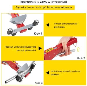 Ręczna Giętarka hydrauliczna do rur 6-22mm 5