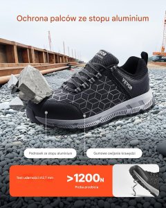 Buty Robocze Ochronne Męskie Półbuty BHP Wodoodporne Antypoślizgowe 47 9