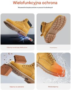 Buty robocze ochronne trzewiki BHP rozmiar 44 wodoodporne antypoślizgowe 8