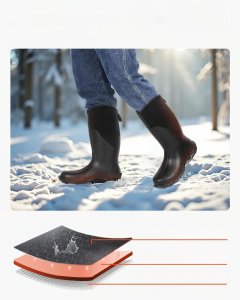 Kalosze buty robocze męskie neoprenowe rozmiar 45 nieprzemakalne do pracy 4