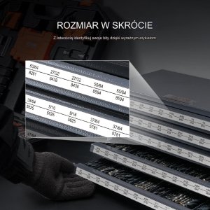 Szafka na Wiertła 5 Szuflad 60 Komór 9