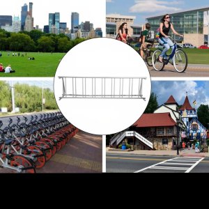 Stojak na rowery 9 szt. stalowy 283 cm mocna podstawa garaż ogród 7