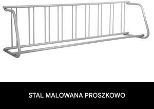 Stojak na rowery 9 szt. stalowy 283 cm mocna podstawa garaż ogród 9