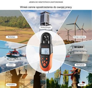 Anemometr miernik wiatru Bluetooth do 125 km 5