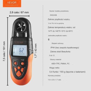 Anemometr miernik wiatru Bluetooth do 125 km 6