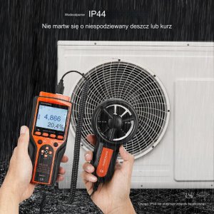 Anemometr wiatromierz miernik wiatru temperatury pomiar prędkości powietrza 4