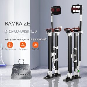 Szczudła murarskie regulowane 61-102cm aluminiowe do malowania tynkowania 11