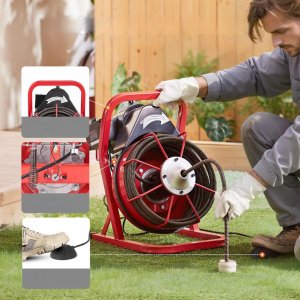 Przetyczka do rur 15m 1,3cm ręczna z 4 głowicami do udrażniania kanalizacji 6