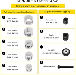 Rozpierak do Rur Wydechowych Hydrauliczny 41-108 mm 3