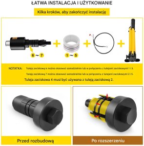 Rozpierak do Rur Wydechowych Hydrauliczny 41-108 mm 5