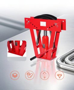 Giętarka hydrauliczna do rur 16T manualna z 8 matrycami warsztatowa 3