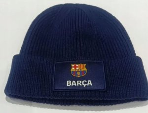 Czapka Zimowa Dla Dorosłych FC Barcelona Herb Logo Barca Beanie Niebieska 11