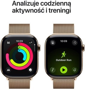 Smartwatch Apple Watch 11 GPS + Cellular 46mm Gold Titanium Milanese Loop M/L Złoty  (MFD84ZR/A) 4