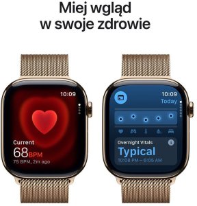 Smartwatch Apple Watch 11 GPS + Cellular 46mm Gold Titanium Milanese Loop M/L Złoty  (MFD84ZR/A) 5