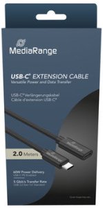 Kabel USB MediaRange USB-C - USB-C 2 m Czarny (MRCS245) 2