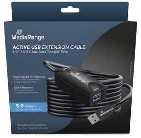 Kabel USB MediaRange USB-A - USB-A 5 m Czarny (MRCS242) 2