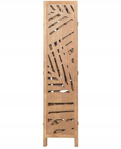 Beliani 3-panelowy składany parawan pokojowy drewniany 170 x 122 cm jasne drewno VERNAGO 5