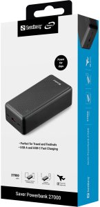 Powerbank Sandberg 320-43 bank mocy Litowo-jonowa (Li-Ion) 27000 mAh Czarny 8