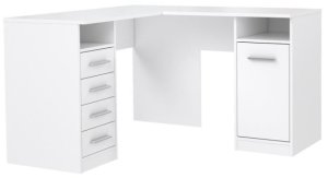 Biurko Gamingowe Narożne Białe Arcalis125 8