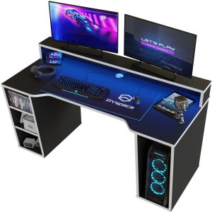 Biurko Gamingowe Supernova211 Led - Czarno-Białe 4