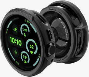 Spigen Liquid Air + Stand, matte black - Google Pixel Watch 4 41mm 3