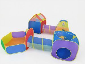 NAMIOT Z TUNELAMI DLA DZIECI SUCHY BASEN DOMEK KOSZYKÓWKA ZESTAW XXL 7w1 6