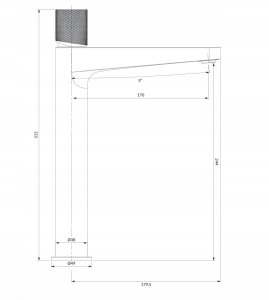 OMNIRES CT8012CPB CONTOUR bateria umywalkowa wysoka miedź szczotkowana 2