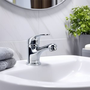 Bateria umywalkowa Avapax Taro stojąca chrom 7